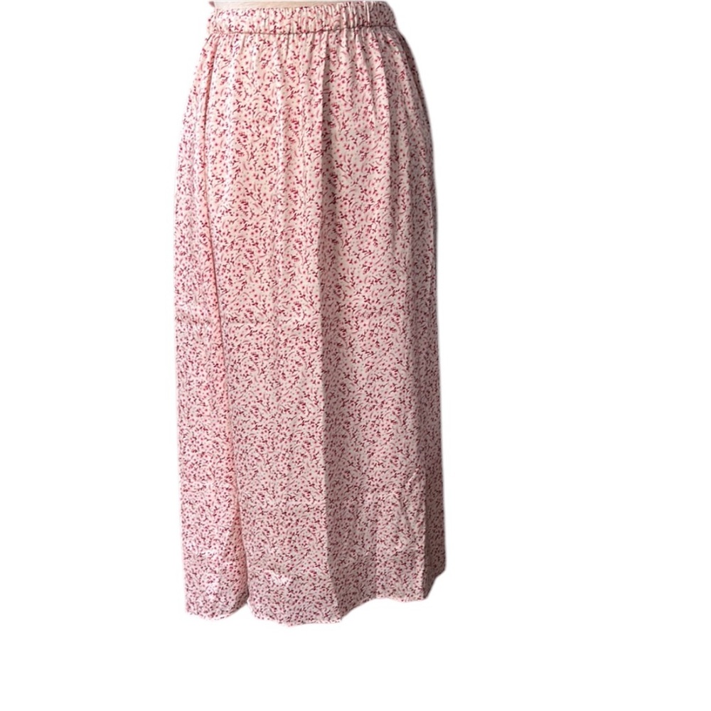 🇺🇸Senlis Pink Floral Skirt with Elastic Waistband